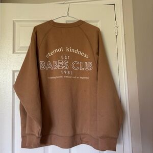 Brunette The Label Tan Crewneck Sweater *Women’s Oversized*